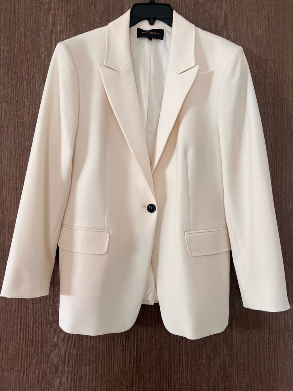 Kobi Halperin Cream Single-Button Tailored Blazer